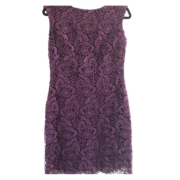 ralph lauren purple lace dress Lauren Ralph Lauren Lace Sleeveless Dress